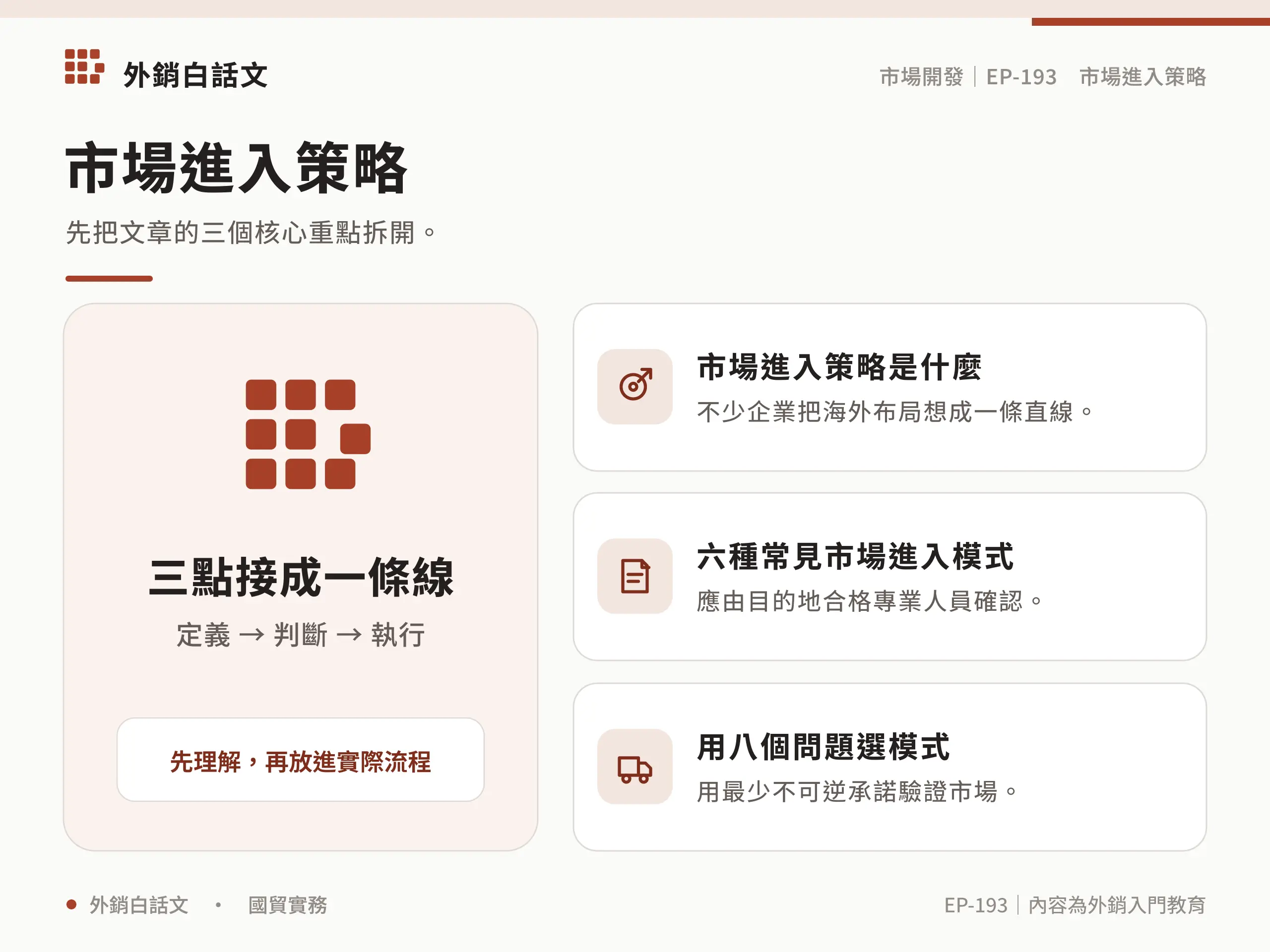 市場進入策略的核心邊界與適用範圍