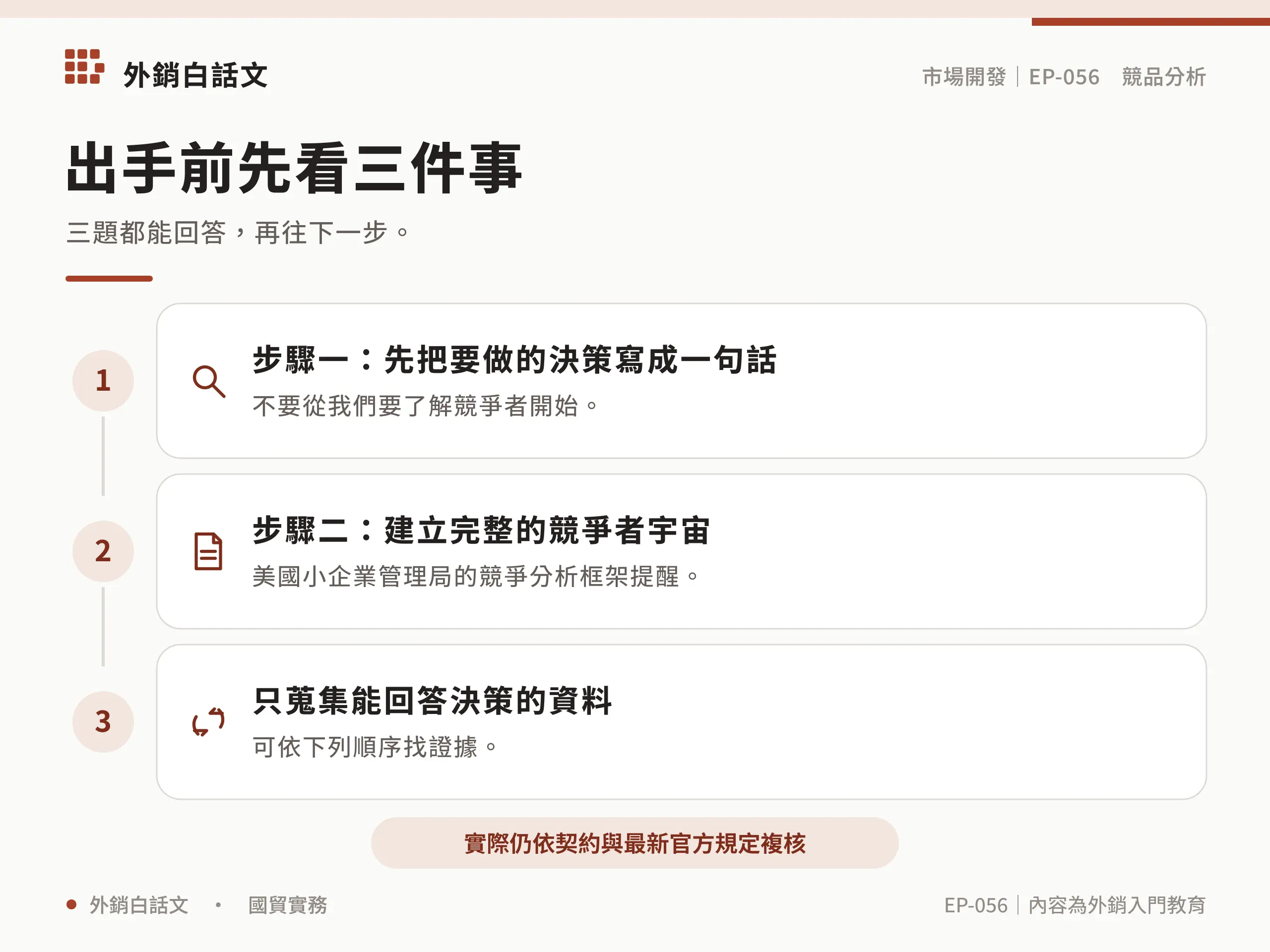 競品分析實作檢查清單