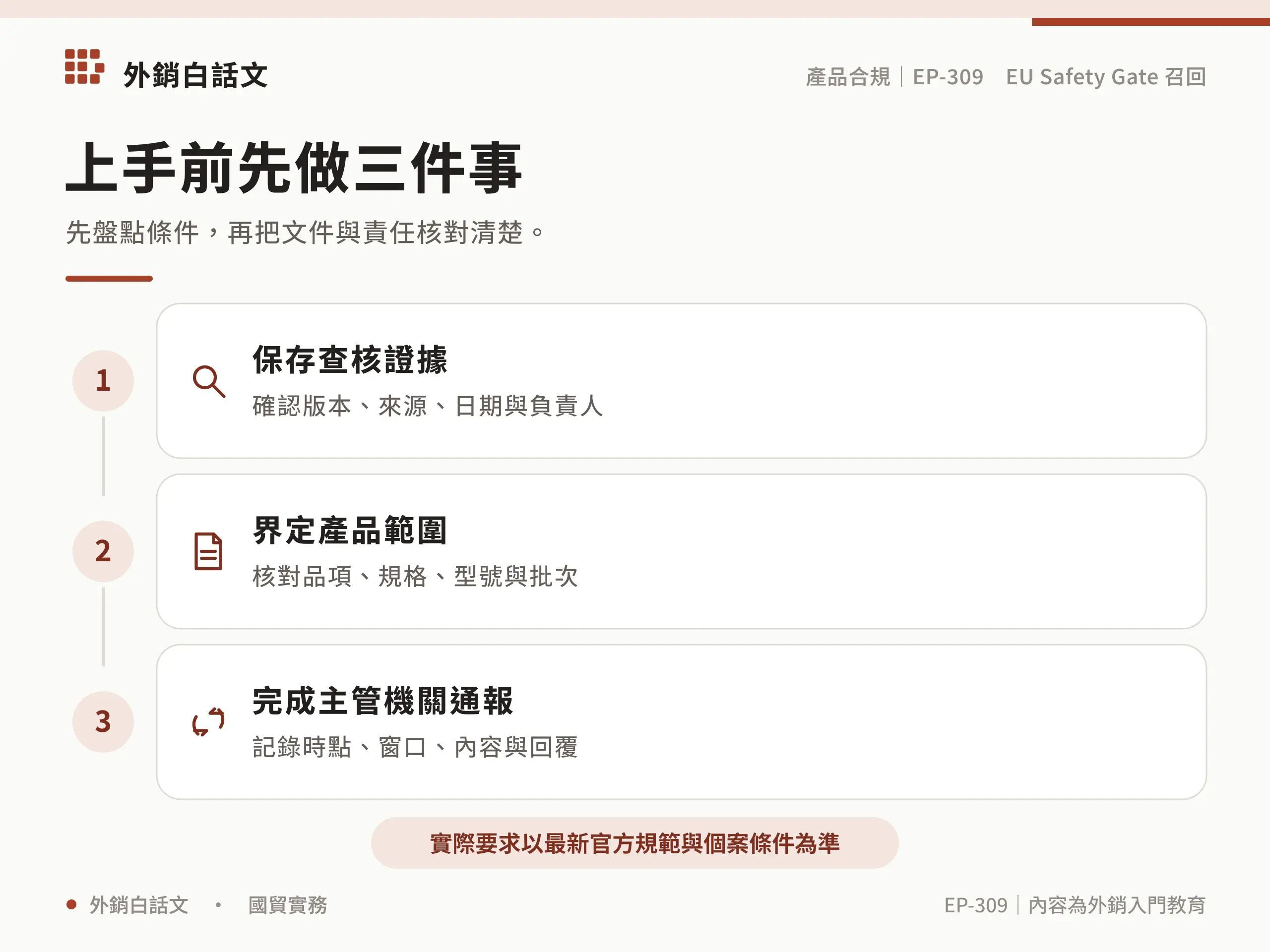EU Safety Gate recall obligations的實務檢查清單
