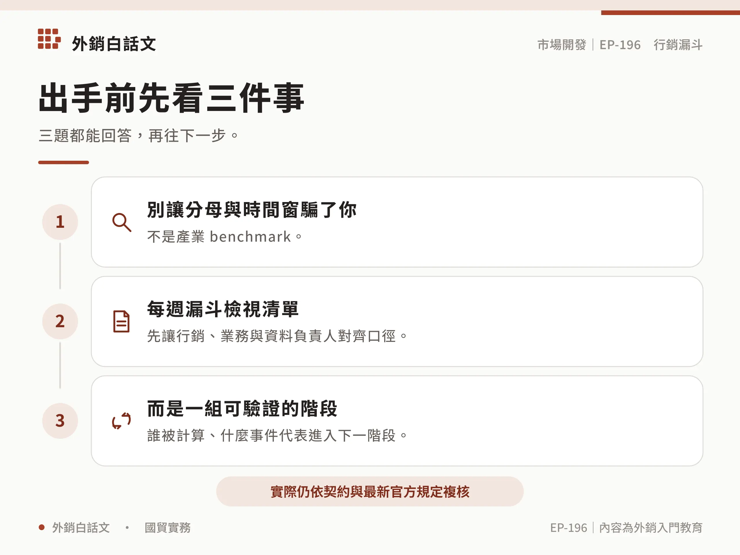 行銷漏斗實作檢查清單
