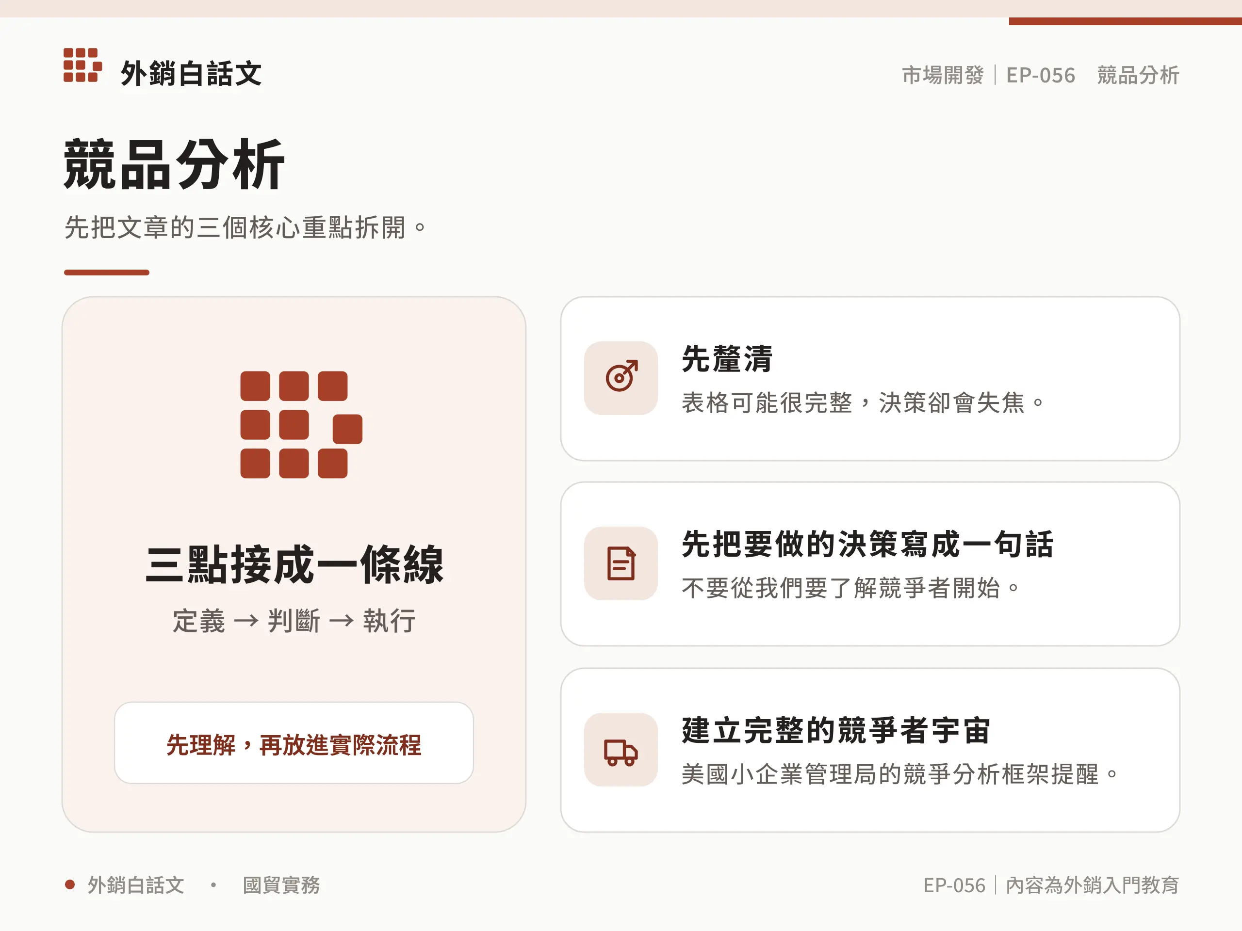 競品分析的核心邊界與適用範圍