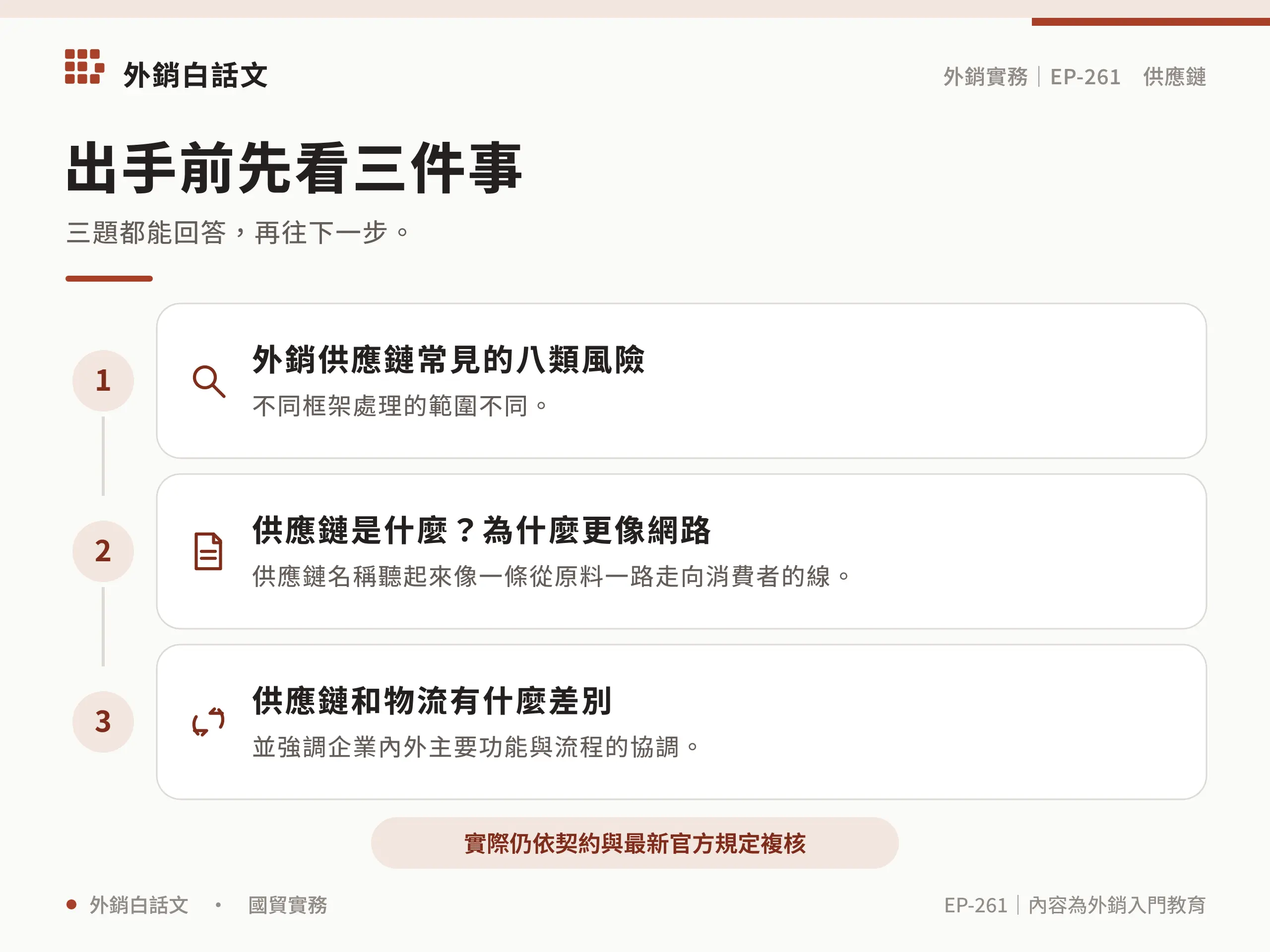 建立供應鏈管理地圖的步驟清單