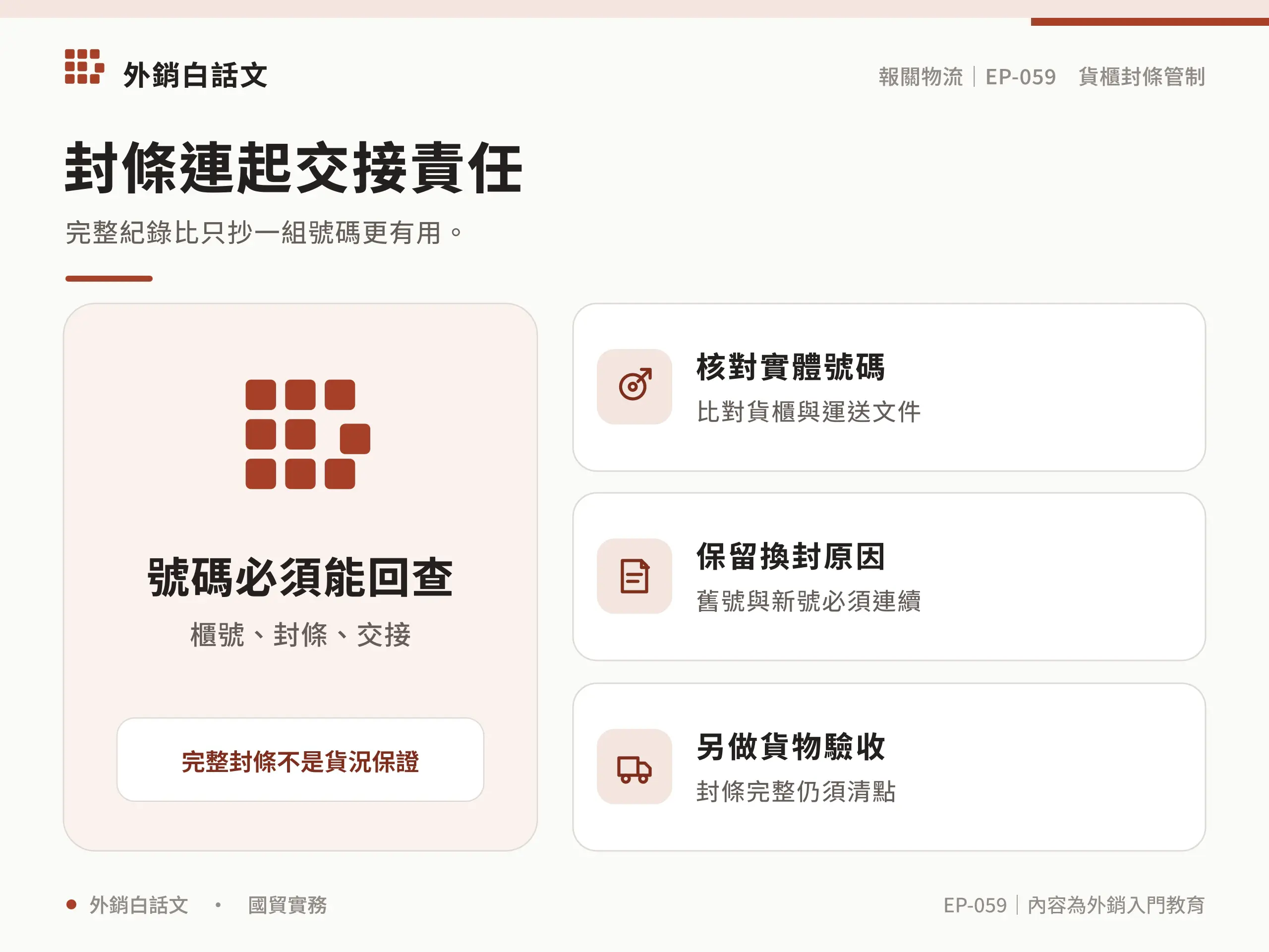貨櫃封條的核心條件與責任