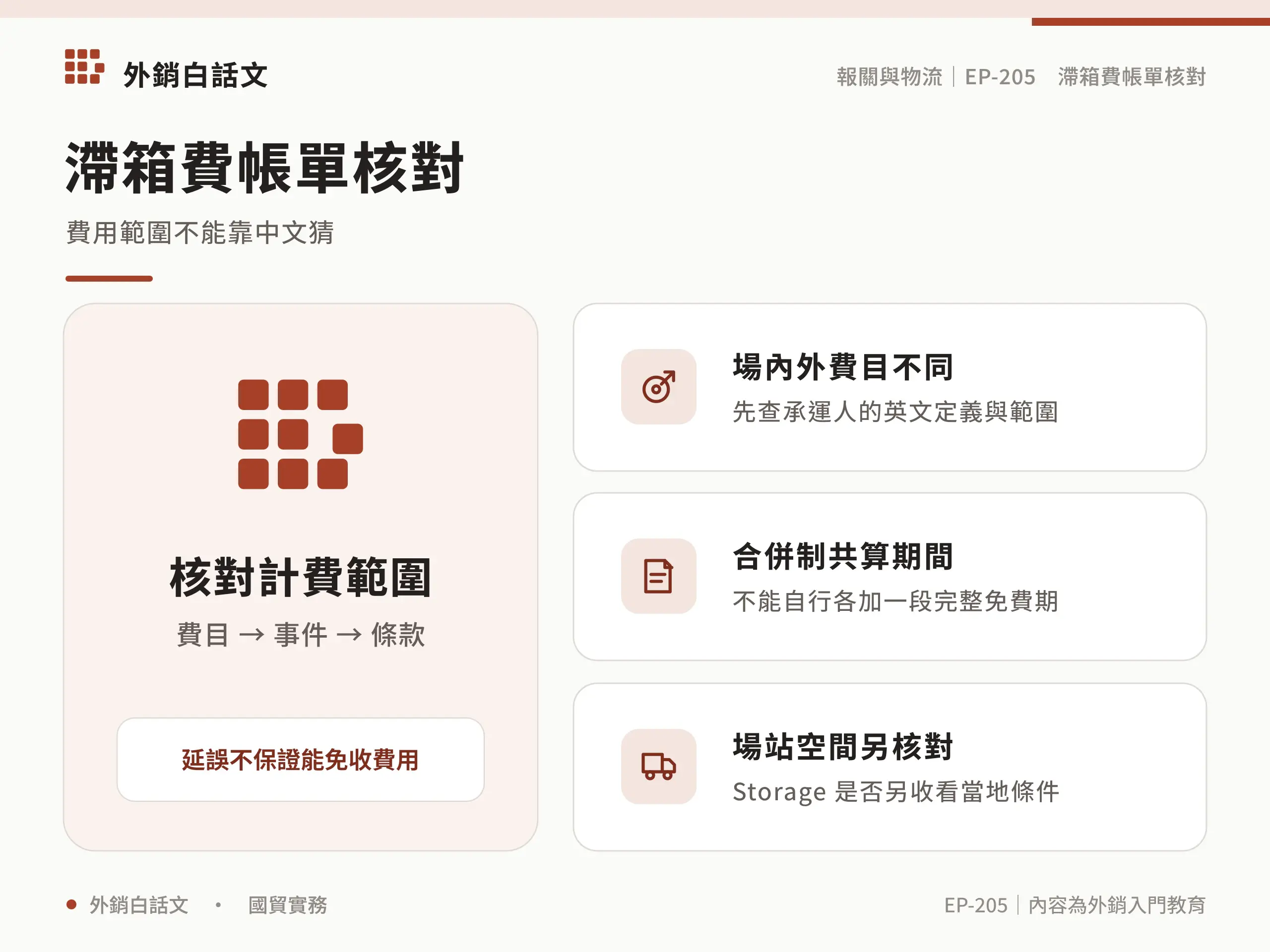 滯箱費帳單核對